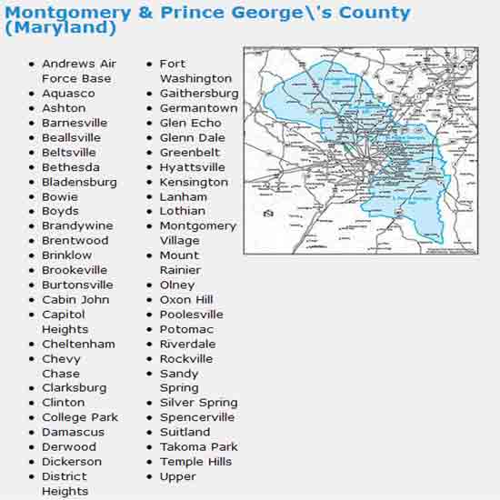 Montgomery & Prince George's County - MD